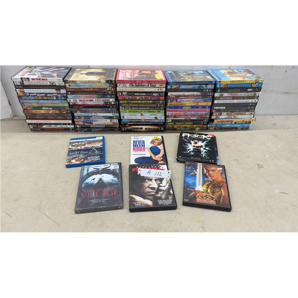 Assorted DVD Movie Collection Including Gladiator, Point Break, Rambo, and More