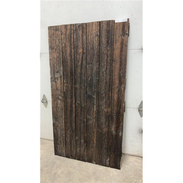 Rustic Reclaimed Wood Barn Door with Z-Brace Construction, Approx 60 x 33"
