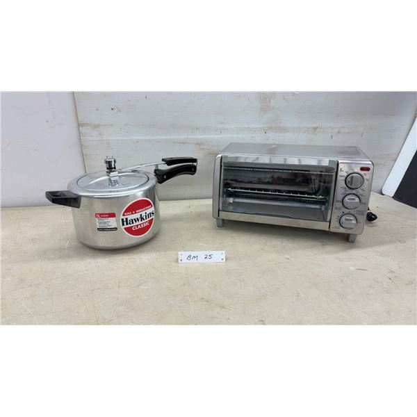 Hawkins Classic 5-Liter Pressure Cooker and Black+Decker Toaster Oven