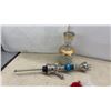 Image 3 : Hookah Set with Glass Base, Metal Stem, Two Hoses, Cleaning Brushes, and More