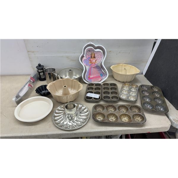 Wilton Barbie Cake Pan, Bundt Pans, Muffin Tins, French Press, and More