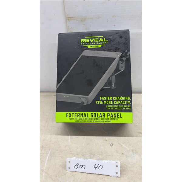 Tactacam Reveal 12-Volt External Solar Panel with Integrated Rechargeable Lithium Battery