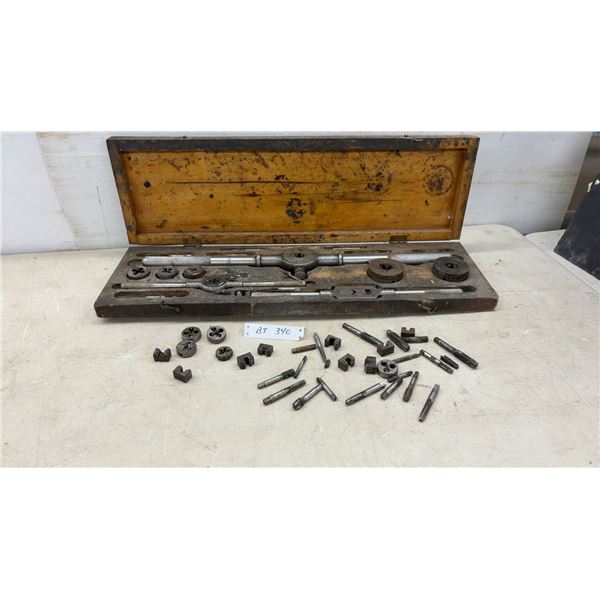 Greenfield Tap and Die Corporation Tap and Die Set in Wooden Case with Extra Taps and More
