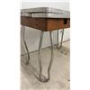 Image 4 : Vintage Mid-Century Drop-Leaf Table with White Laminate Top and Tubular Steel Legs, 30 1/2 x 42 x