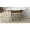 Image 6 : Vintage Mid-Century Drop-Leaf Table with White Laminate Top and Tubular Steel Legs, 30 1/2 x 42 x