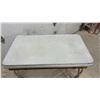 Image 9 : Vintage Mid-Century Drop-Leaf Table with White Laminate Top and Tubular Steel Legs, 30 1/2 x 42 x