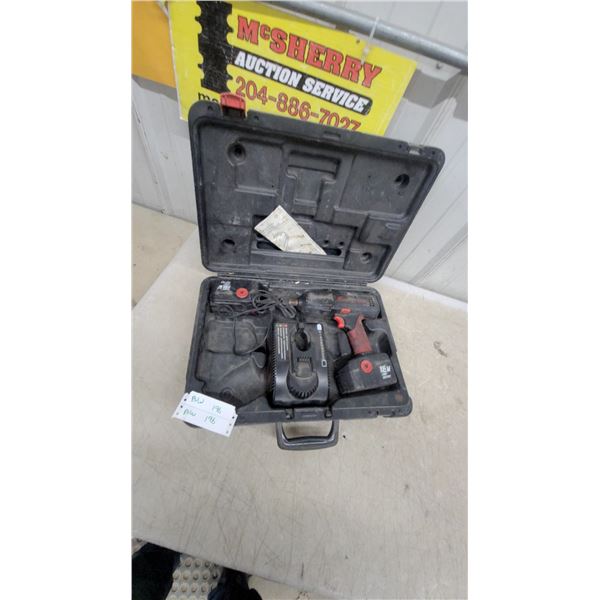 Snap-On 18V Cordless Impact Wrench Kit with Two Batteries, Charger, and Case 1/2"