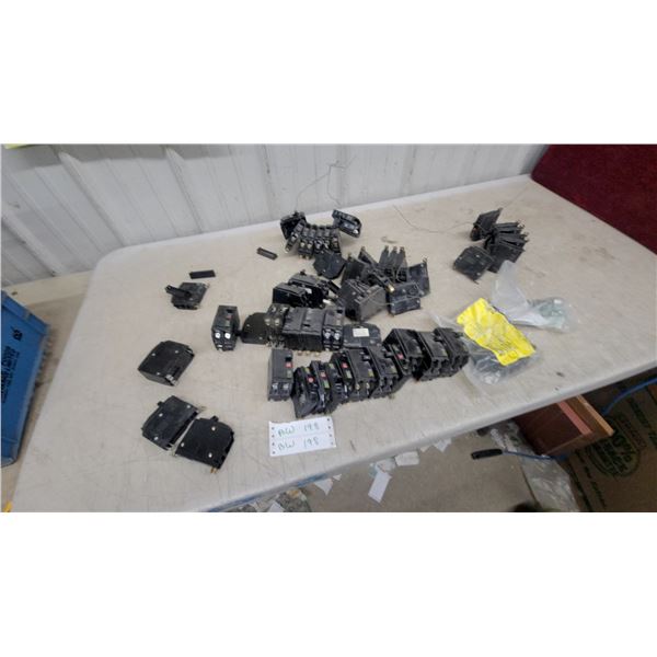 Square D QO Series Circuit Breakers, Single-Pole and Double-Pole, Various Amperages, and More
