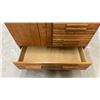 Image 5 : Oak Gentleman's Chest with Cabinet and Six Drawers 55 x 36 x 18
