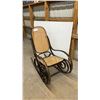 Image 1 : Thonet-Style Bentwood Rocking Chair with Caned Seat and Back
