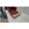 Image 3 : Streamridge Baby Boggan Wooden Sled with Buffalo Plaid Pad and Safety Harness