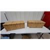 Image 1 : Two Woven Seagrass Storage Baskets with Hinged Lids 10 x 25 x 9.6"