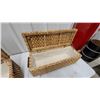 Image 6 : Two Woven Seagrass Storage Baskets with Hinged Lids 10 x 25 x 9.6"