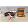 Image 1 : Jobmate 1/3 Sheet Orbital Sander, Rotary Tool Kit, and Wood Carving Chisel Set