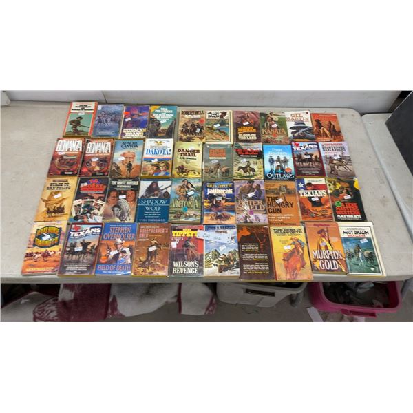 Collection of Western Fiction Paperback Novels, Matt Braun, Stephen Calder, Giles Tippette and More