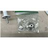 Image 3 : Brushed Nickel Three-Light Semi-Flush Mount Ceiling Fixture with Furniture Fix Panels