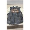 Image 9 : Harley-Davidson Genuine MotorClothes Two-Tone Perforated Leather Motorcycle Jacket, Size Medium
