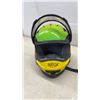 Image 4 : Arctic Cat Full-Face DOT-Certified Helmet, Green, Red, Black, and Yellow Graphic Design, Sz XL