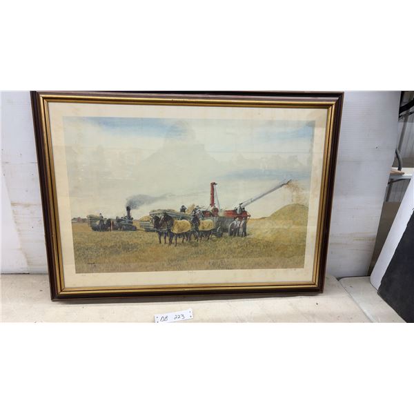 Armand Paquette "Pitching" Limited Edition Lithograph Print, 45/275, Framed, 24 x 34"