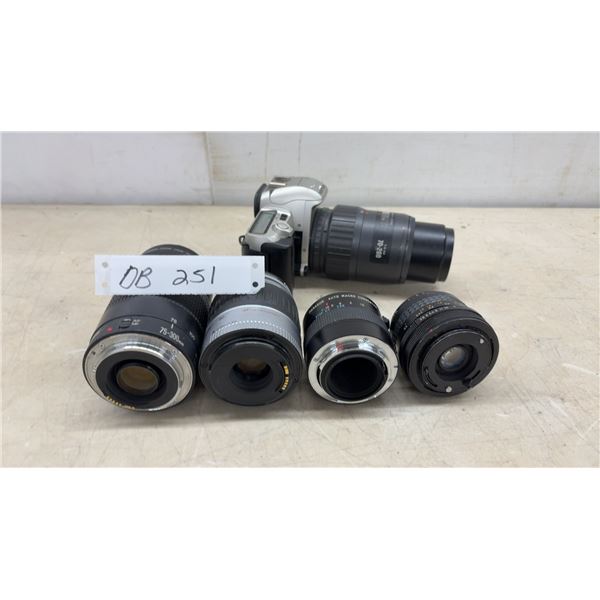 Canon EOS Rebel G 35mm SLR Camera with EF 75-300mm, EF 28-90mm Lenses and More