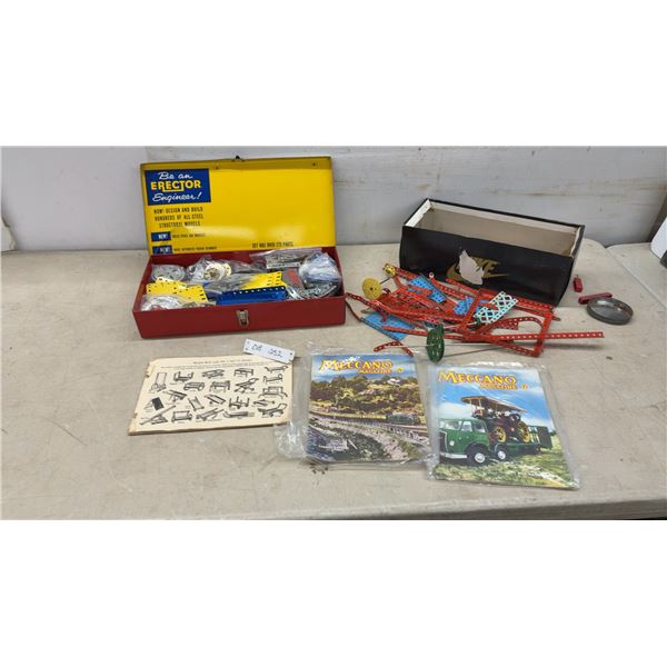 A.C. Gilbert Erector Set with Metal Case, Meccano Magazines, and More