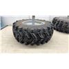 Image 2 : Pair of Craftsman 16 x 6.50-8 Utility Tires on 8" Wheels with Lug Tread Pattern