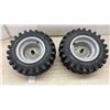 Image 6 : Pair of Craftsman 16 x 6.50-8 Utility Tires on 8" Wheels with Lug Tread Pattern