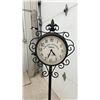 Image 5 : Grand Central Terminal New York Decorative Wrought Iron Floor Double Sided Clock with Tripod Base