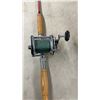 Image 3 : Penn Senator Model 113 Conventional Reel with Wooden Handle Fishing Rod
