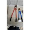 Image 2 : Bolt Cutters, Red and Blue Handles, Set of Three