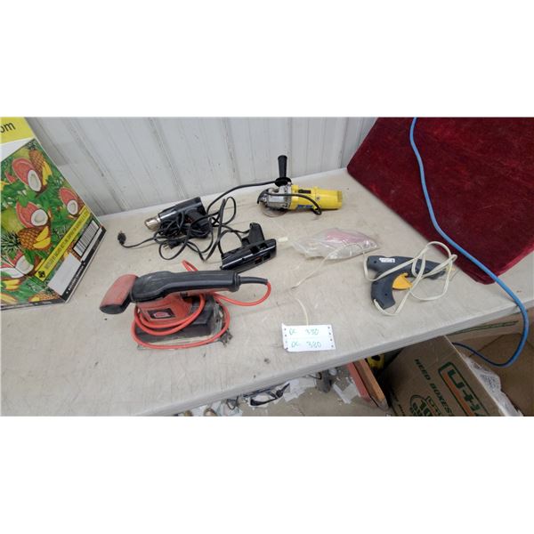 Drmate Industrial Orbital Finishing Sander, Angle Grinder, Glue Gun, and More