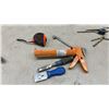 Image 7 : Assorted Hand Tools, Speed Squares, Spade Bits, C-Clamp, Hand Saw, Putty Knives, 10 ft X 20" Roll