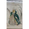 Image 3 : Four Framed Needlepoint Artworks Depicting Angels and Figures, Largest 16 x 20"