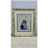 Image 4 : Four Framed Needlepoint Artworks Depicting Angels and Figures, Largest 16 x 20"