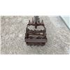 Image 3 : Vintage Hand-Push Garden Cultivator with Rotary Blades and Wooden T-Handle