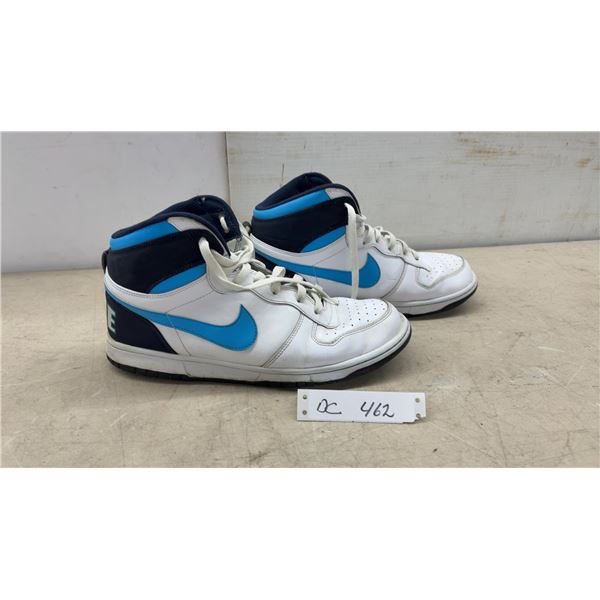Nike Court Force High Sneakers in White, Navy Blue, and Light Blue, Sz 11
