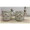 Image 2 : Nautical-Themed Ceramic Mug Set with Sailor Figurines, Vase, and Dish, Nine Pieces