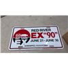 Image 6 : Collection of Vintage Manitoba License Plates, 1970-1990s, and Red River Exhibition Sign
