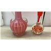 Image 3 : Collection of Red and Orange Art Glass Vases, Tallest 13 1/2"
