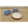 Image 1 : Vintage Pyrex: 2 Refrigerator Dishes and Pie Plate