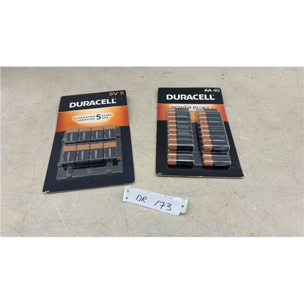 Duracell 9V 8-Pack and AA 40-Pack Power Boost Batteries, Factory Sealed