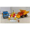 Image 1 : Fisher-Price Mobile TV Unit, Husky Helper Front Loader & Jalopy