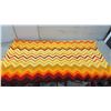 Image 2 : Two Handmade Crochet Afghan Blankets in Warm Tones
