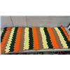 Image 6 : Two Handmade Crochet Afghan Blankets in Warm Tones