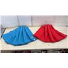Image 1 : 2 Plessis Woollen Mills Ltd. Wool Blankets, Blue and Red