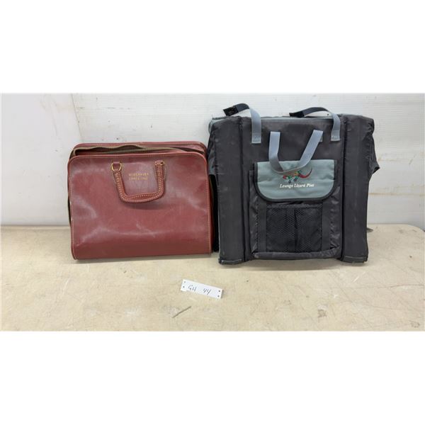 Woodhaven Lanes Inc. Vintage Brief Case and Lounge Lizard plus Stadium Seat