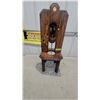 Image 6 : Lee Valley Quartz Pendulum Table Clock with Oak Frame and Stone Base 29" Tall
