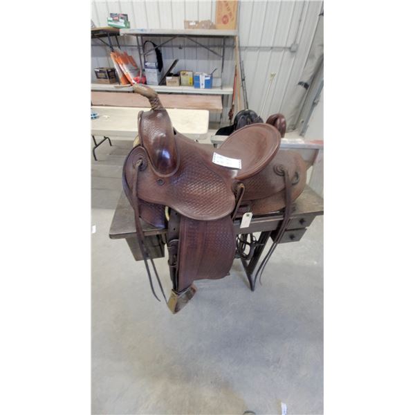 Western Saddleby Great West Saddlery Founded by E.F. Hutchings in Wpg Early 1880s 16" Seat Show