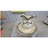 Image 2 : Cream and Brown Ceramic Wash Basin and Pitcher Set