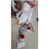Image 3 : Porcelain Doll with Curly Brown Hair and Chef Clown Marionette Puppet